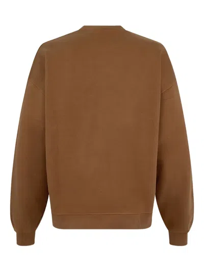 Dsquared2 D2 Signature Crew-neck Sweatshirt In Brown