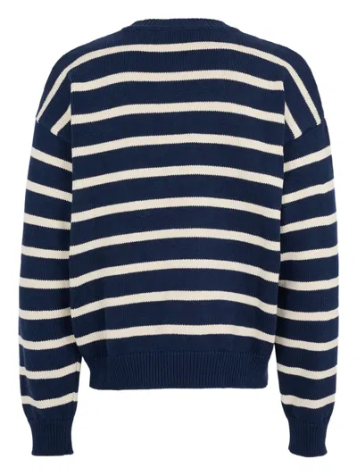 Dsquared2 Striped-pattern Long-sleeve Sweater In Blue