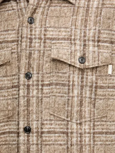 Joop Button-up Check-pattern Shirt Jacket In Neutral