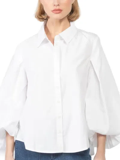 Tanya Taylor Balloon-sleeve Blouse In White