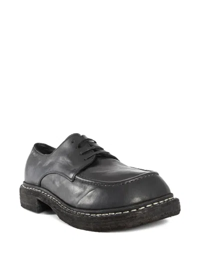 Guidi Leather Derby Shoes In Multi