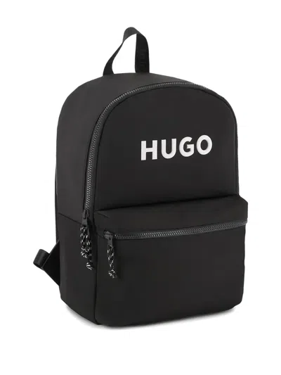 Hugo Boss Zip Backpack In Black