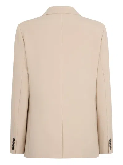 Peserico Buttoned Blazer In Neutral