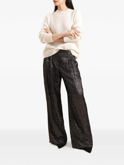 Twp Sulli Sequined Trousers In Black