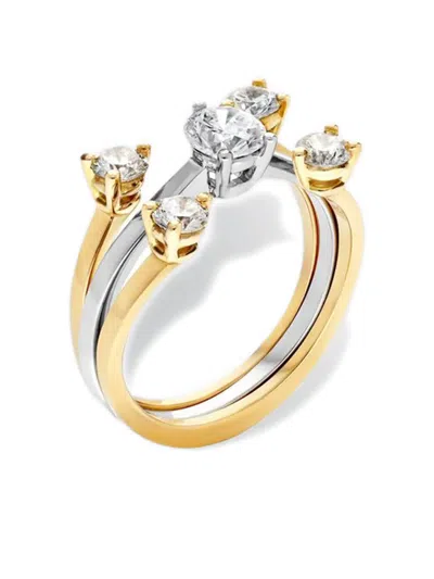 Delfina Delettrez Diamonds Dots 18k Gold Ring In Multi