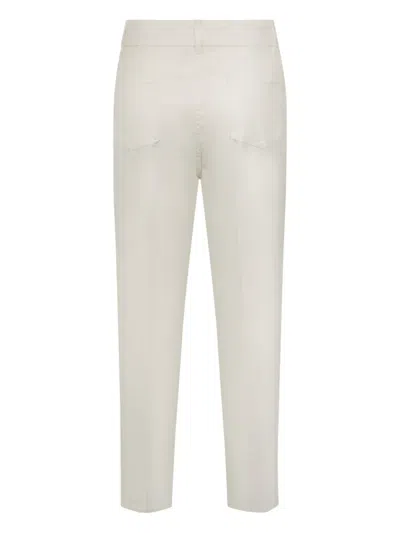 Peserico Buttoned Straight Trousers In Neutral