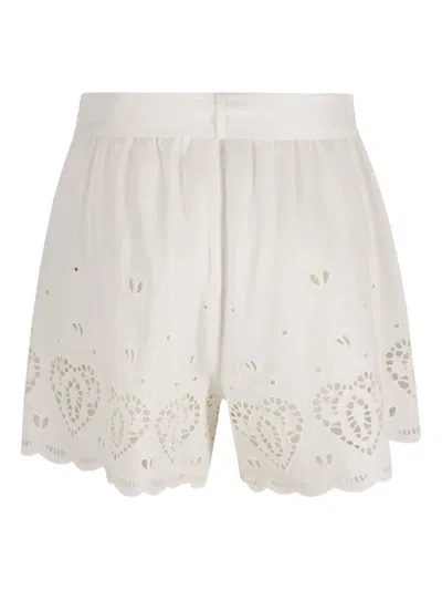Stella Mccartney Heart-patterned Shorts In White