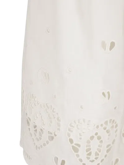 Stella Mccartney Heart-patterned Shorts In White