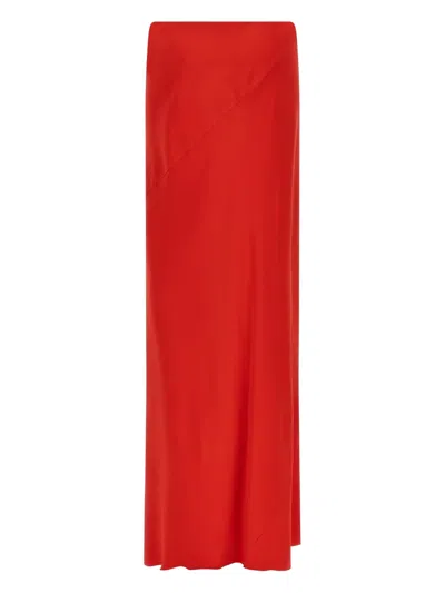 Ermanno Scervino Elastic-waist Midi Skirt In Red