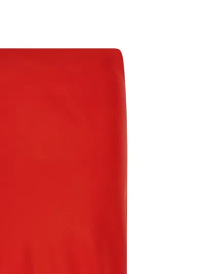 Ermanno Scervino Elastic-waist Midi Skirt In Red