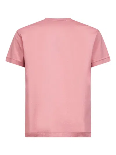 Stone Island Crew Neck T Shirt Short Sleeves In Pink