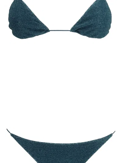 Oseree Blue Elastane Bikini In Blue