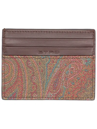 Etro Card Holder Paisley In Multi