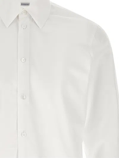 Burberry White Poplin Shirt In White