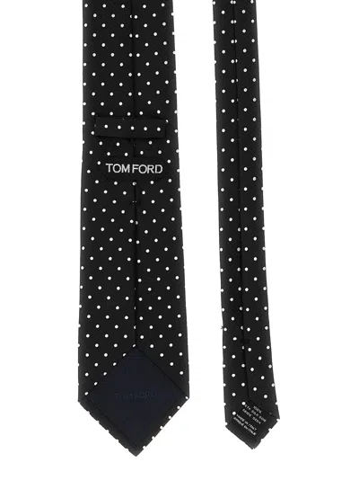 Tom Ford Polka Dot Tie Ties And Papillon Black In Black
