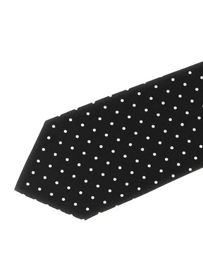 Tom Ford Polka Dot Tie Ties And Papillon Black In Black
