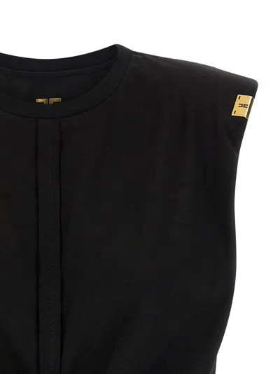 Elisabetta Franchi Knot T-shirt In Black