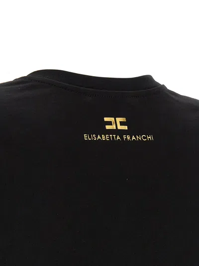 Elisabetta Franchi Knot T-shirt In Black