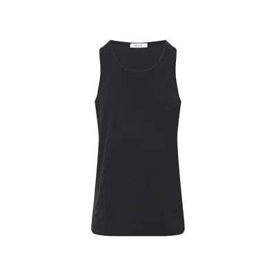 Lemaire Sleeveless Tank Top Round Neck Design In Black