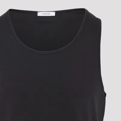 Lemaire Sleeveless Tank Top Round Neck Design In Black