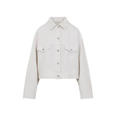 Brunello Cucinelli Cropped Bull Jacket Women In White