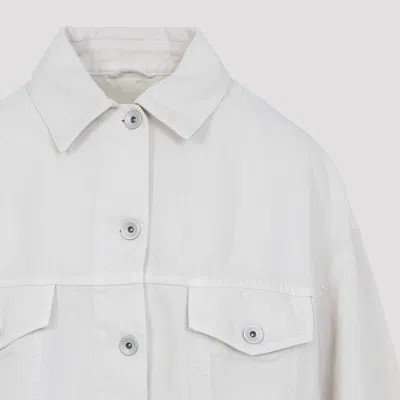 Brunello Cucinelli Cropped Bull Jacket Women In White