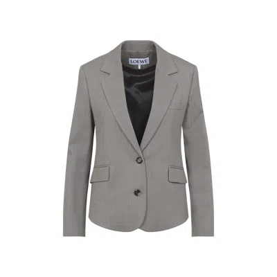 Loewe Tailored Jacket In Gray