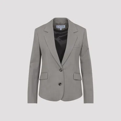 Loewe Tailored Jacket In Gray