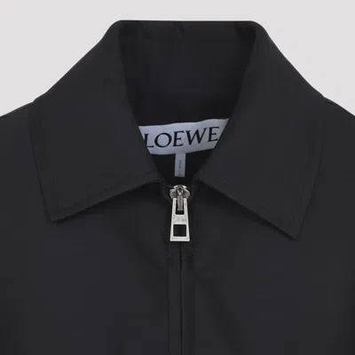 Loewe Belted Jacket In Nappa Lambskin In Black