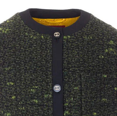 Gucci Boucle Wool Jacket In Black