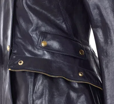 Alexander Mcqueen Kickback Leather Jacket In Black