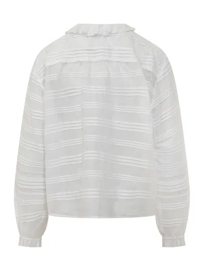 Isabel Marant Étoile Lightweight Blouse With Front Ruffles In White