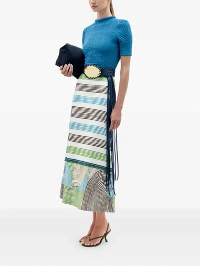 Silvia Tcherassi Lyla Midi Skirt In Green