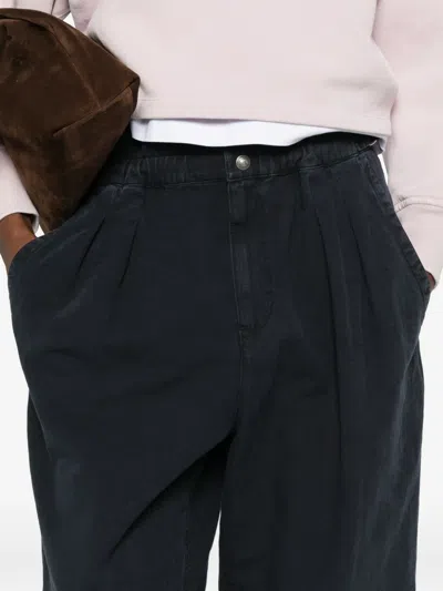 Isabel Marant Étoile Neriah Pleated Buckle Trousers In Black