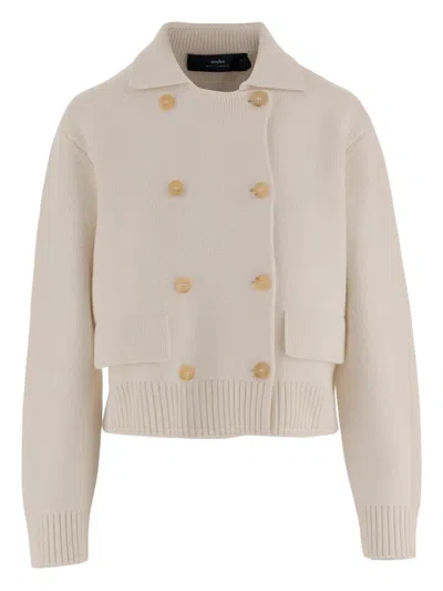 双排扣罗纹针织夹克