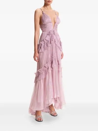 Maria Lucia Hohan Yarinna Ruffled Asymmetrical Dress In Pink
