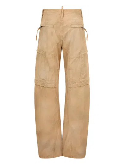 Dsquared2 Button-fastening Trousers In Neutral