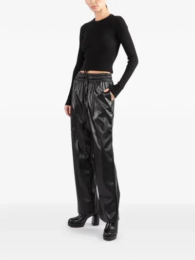 Overlover Drawstring Elasticated Trousers In Black