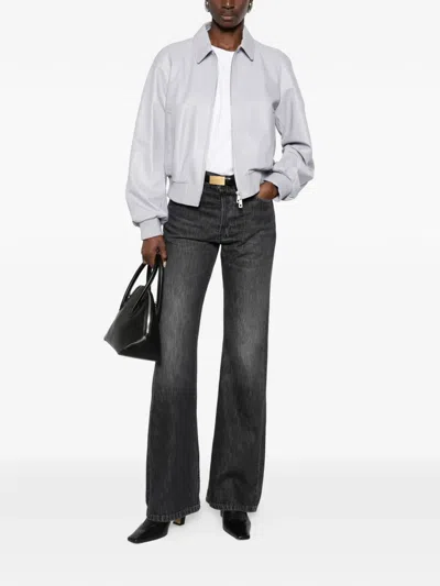 Desa 1972 Leather Raglan Bomber Jacket In Multi