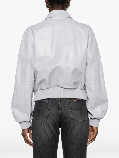 Desa 1972 Leather Raglan Bomber Jacket In Multi