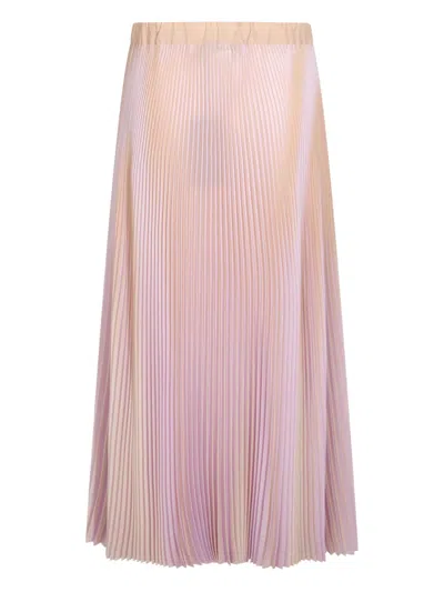 Fabiana Filippi Lightweight Midi Skirt Pleated Design In Animal Print