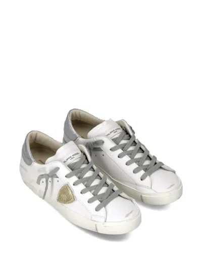 Philippe Model Prsx Triangle Patch Trainers In White