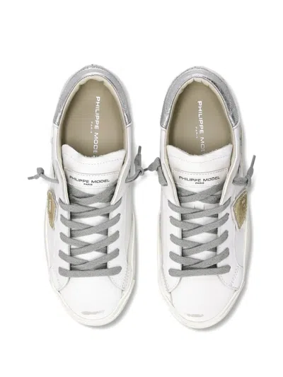 Philippe Model Prsx Triangle Patch Trainers In White