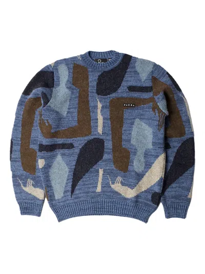 By Parra Detached Knitted Pullover Sweater In Blue