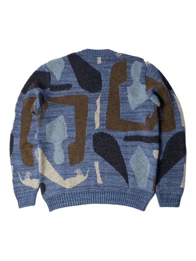 By Parra Detached Knitted Pullover Sweater In Blue