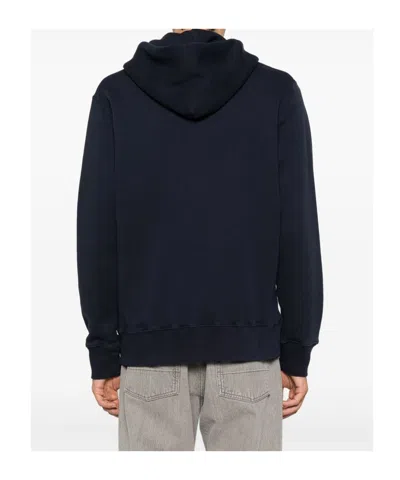 Autry Hooded Sweatshirt Drawstring Ribbed Cuffs In Black
