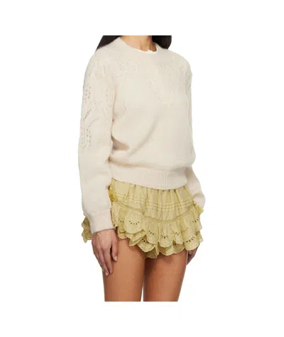 Isabel Marant Étoile Openwork Long-sleeved Sweater In White