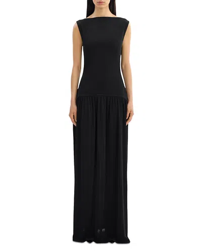 Lamarque Drop Waist Maxi Dress In Black