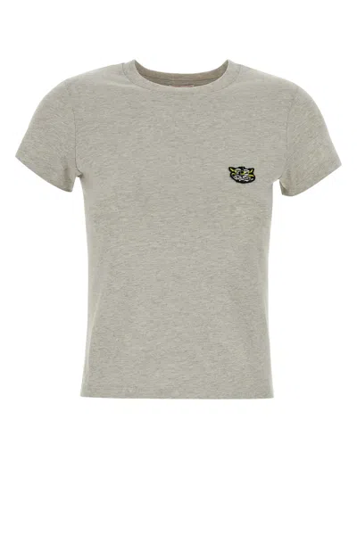 Kenzo Cotton Crew Neck Short Sleeve T Shirt In Gray