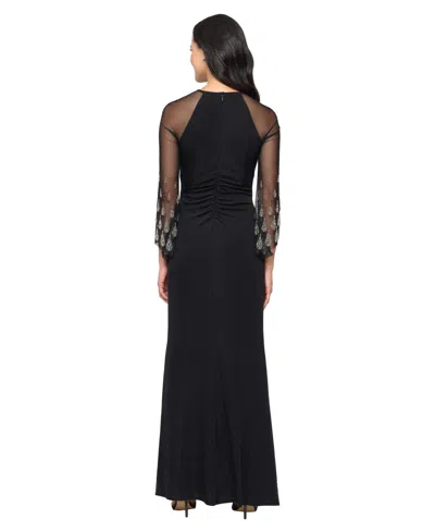 Alex Evenings Petite Long Maxi Dress In Black